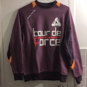 Palace Tour De Force Crew Sweatshirt Purple FW19